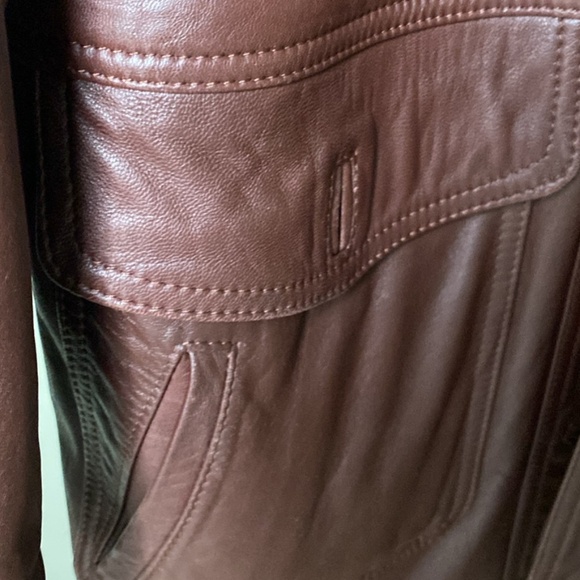 Custom made brown leather jacket - Picture 5 of 5